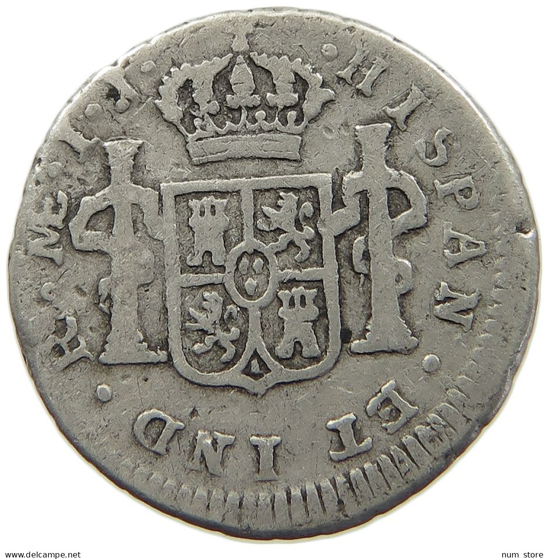 PERU 1/2 REAL 1796 IJ CARLOS IV. #MA 021518 - Perú