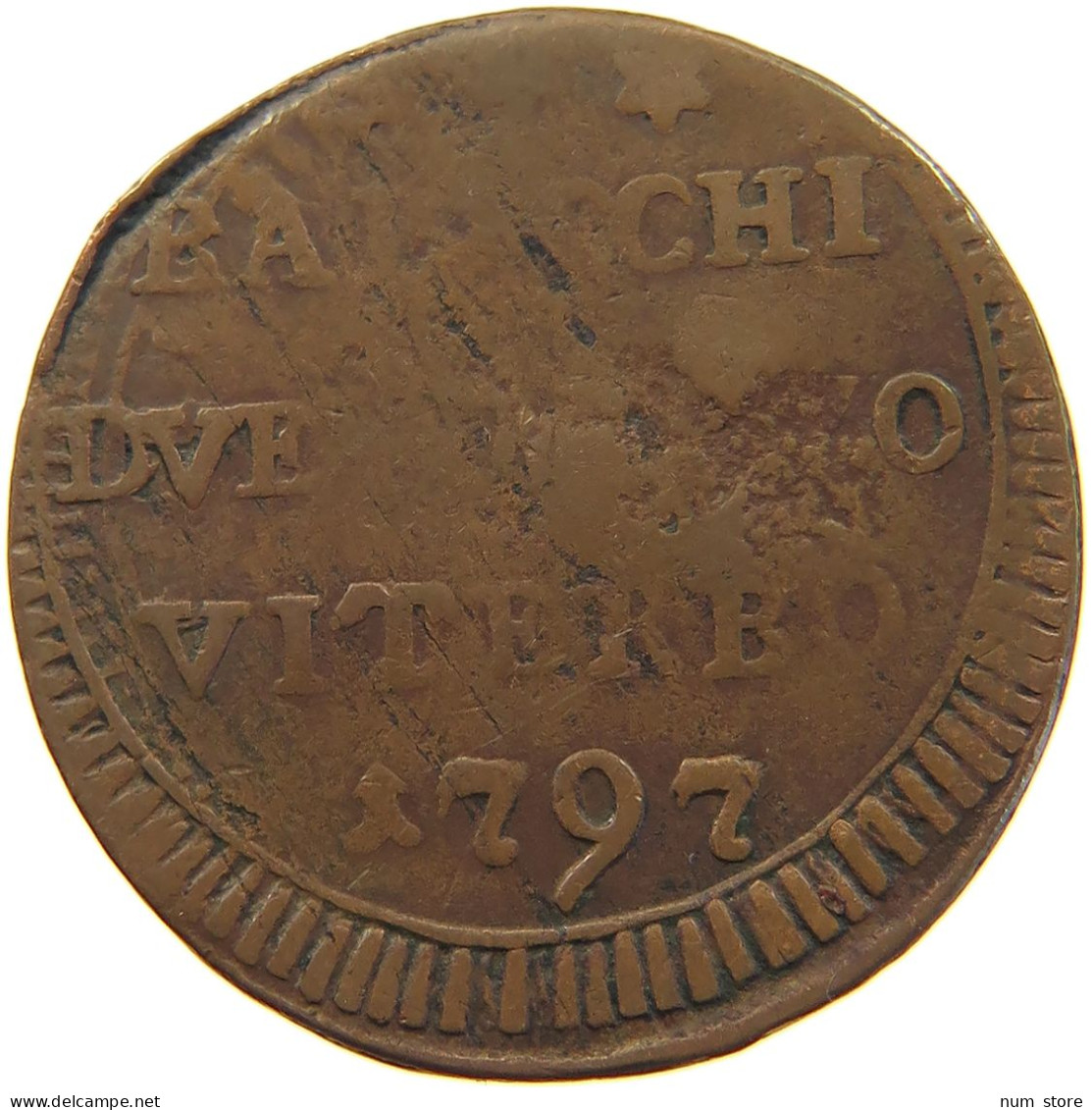 PAPAL STATES 2 1/2 BAIOCCHI 1797 VITERBO PIUS VI. 1775-1798 VITERBO #MA 061734 - Vatican