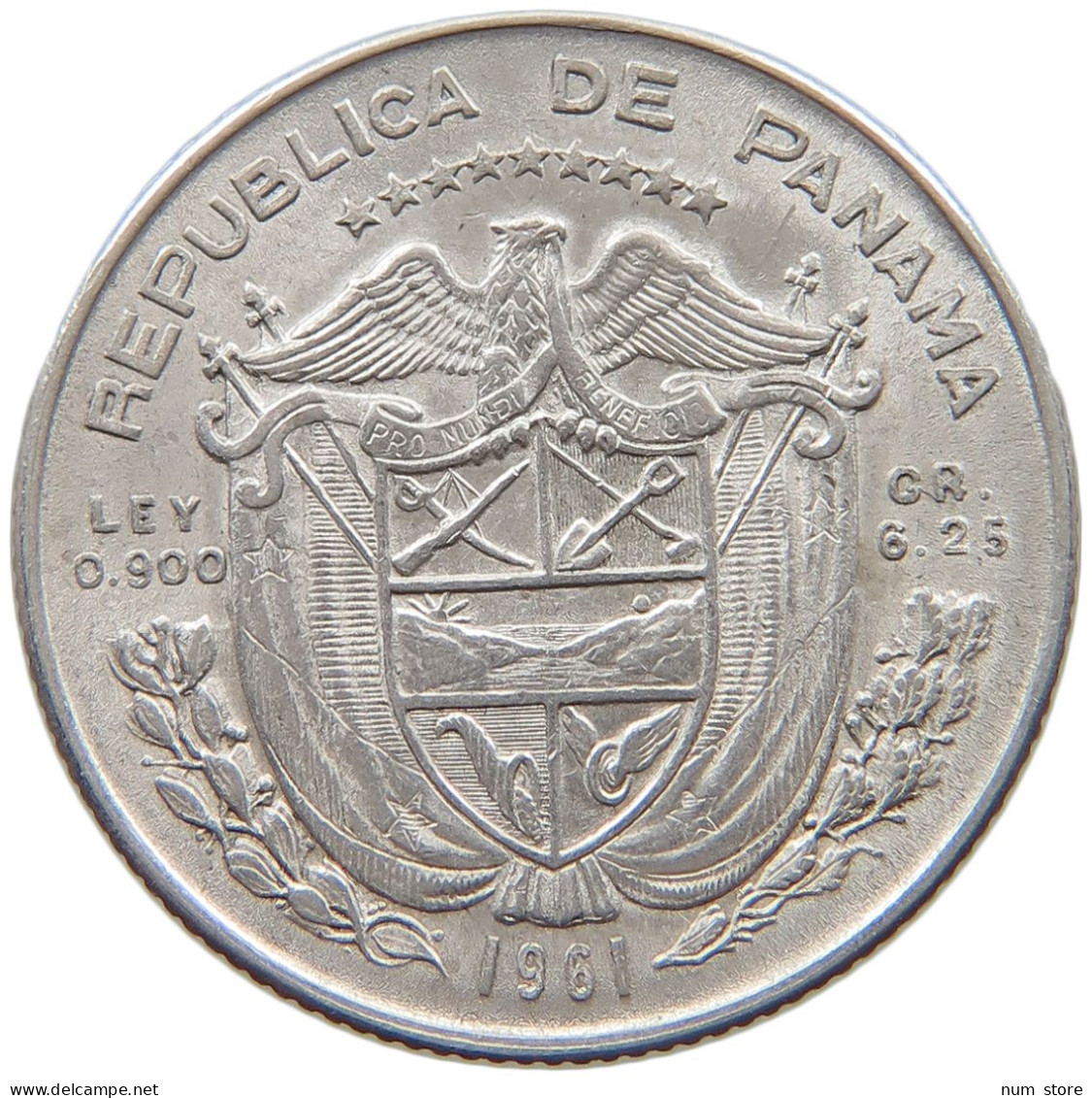 PANAMA 1/4 BALBOA 1961  #MA 025960 - Panamá