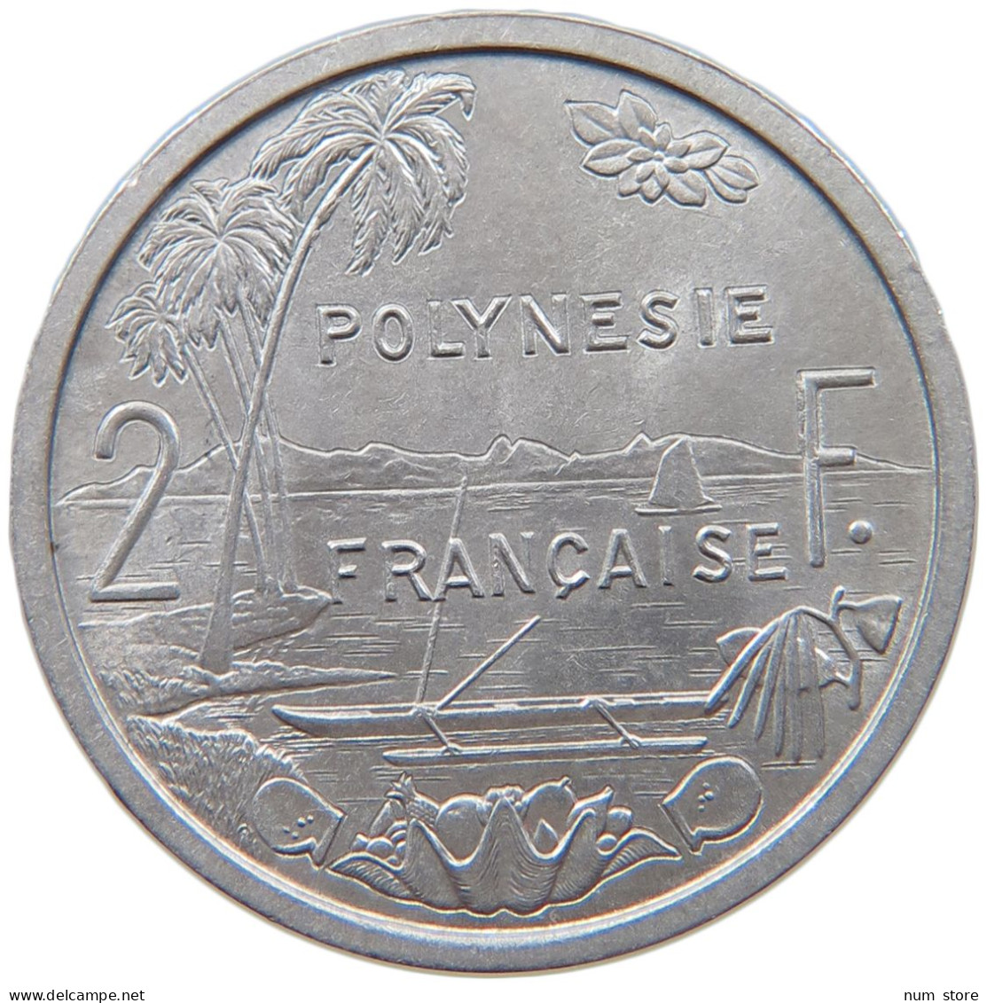 POLYNESIA 2 FRANCS 1965  #MA 065795 - Other - Oceania