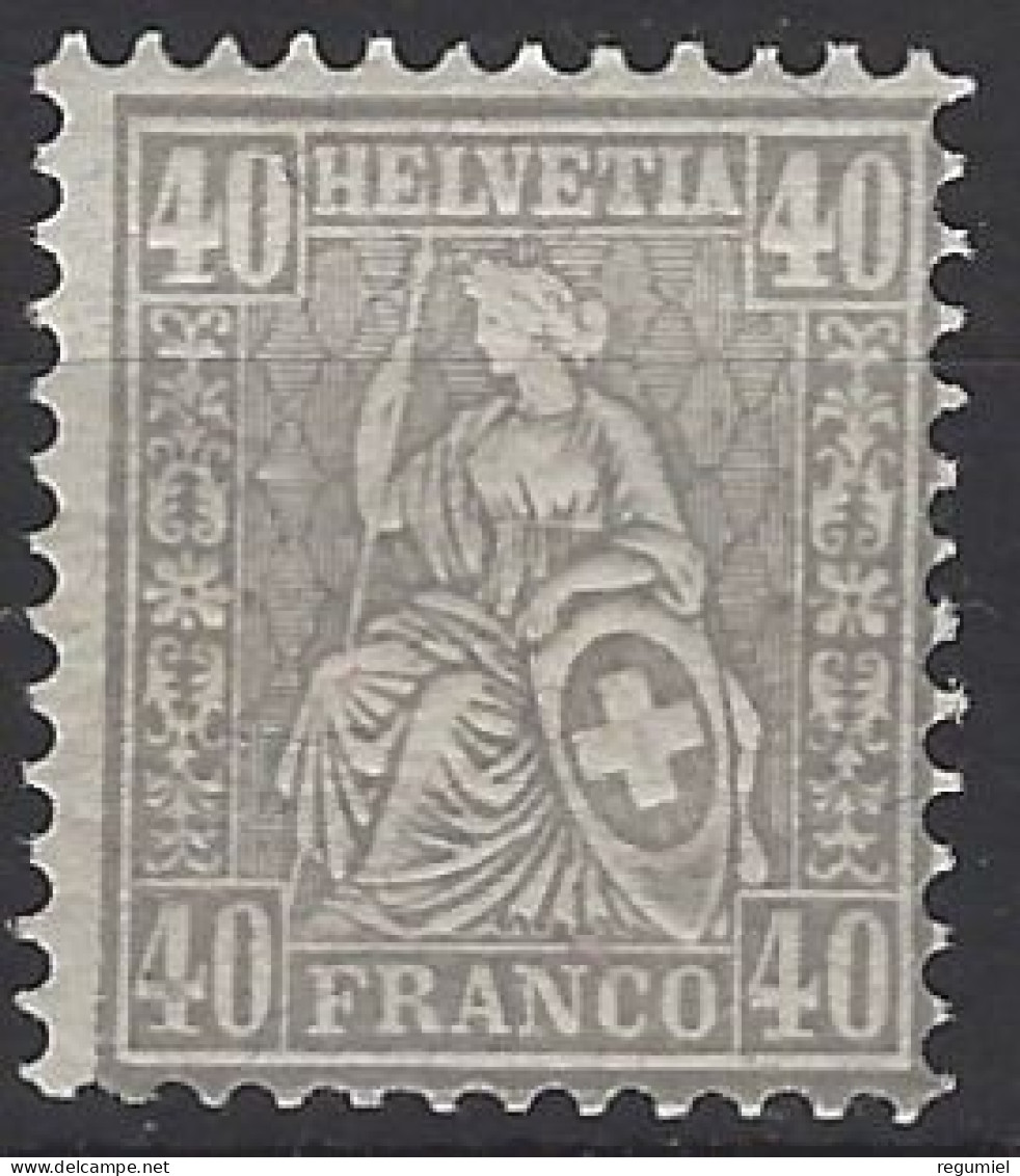 Suiza 0047 * Charnela. 1867 - Unused Stamps