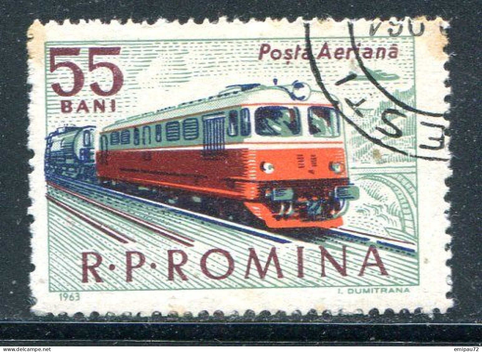 ROUMANIE- P.A Y&T N°185- Oblitéré (train) - Oblitérés