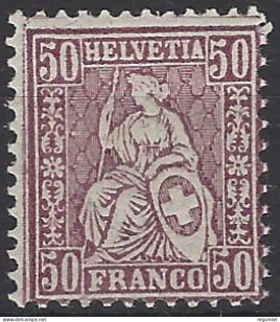 Suiza 0048 * Charnela. 1867 - Unused Stamps