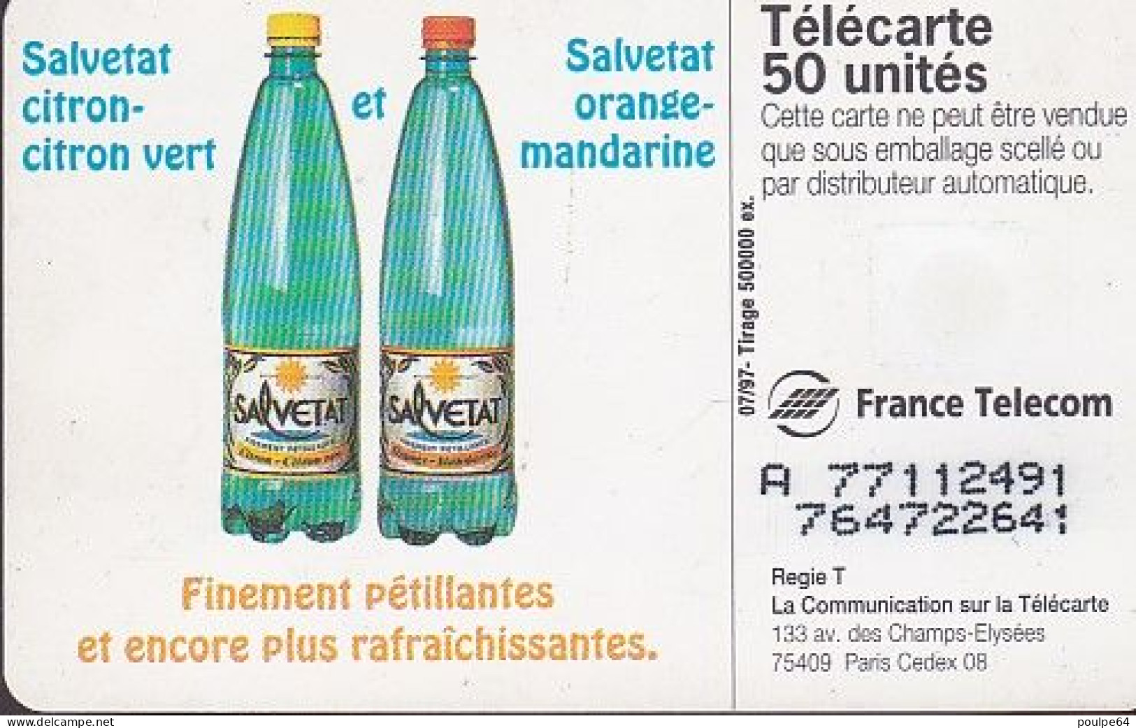 F773  07/1997 - SALVETAT  - 50 SO3 - (verso N° Deux Lignes - 2ème Ligne Vers La Droite) - 1997