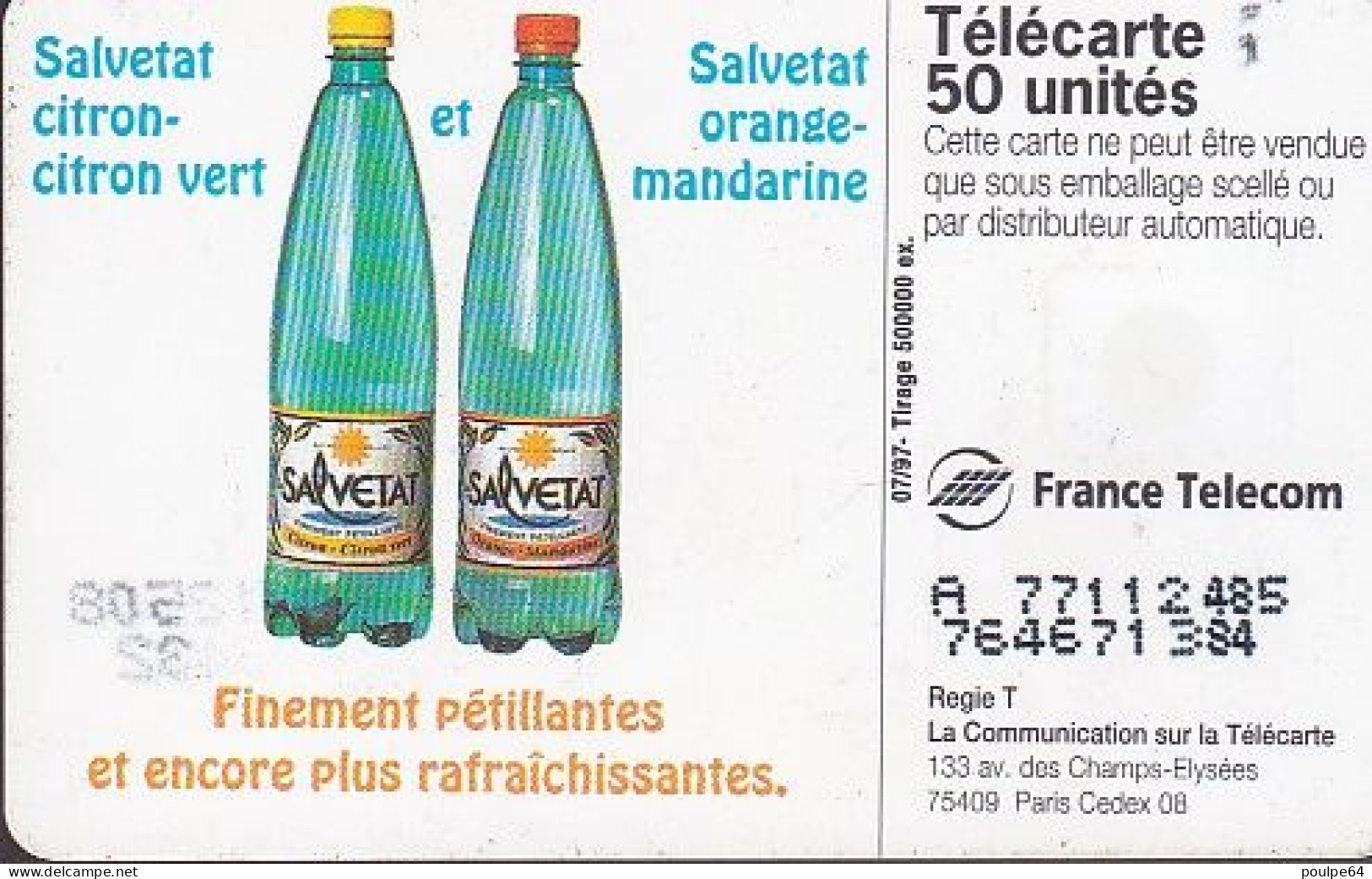 F773  07/1997 - SALVETAT  - 50 SO3 - (verso N° Petits Deux Lignes - 2ème Ligne Vers La Gauche Sous Le A) - 1997