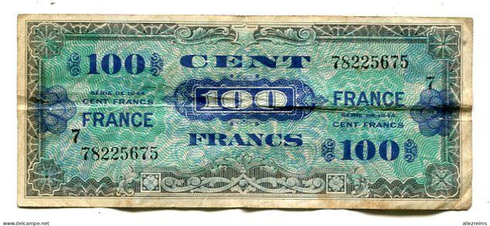 Billet De 100 F France  1944 Débarquement  VOIR ETAT  §§§ - 1944 Drapeau/Francia
