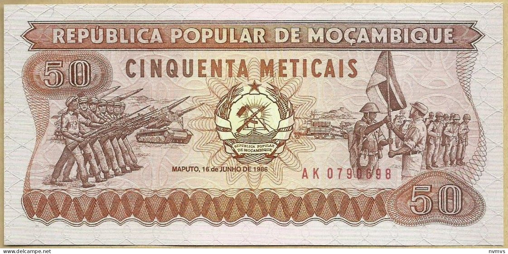 Moçambique  50 Meticais 1986 - Moçambique