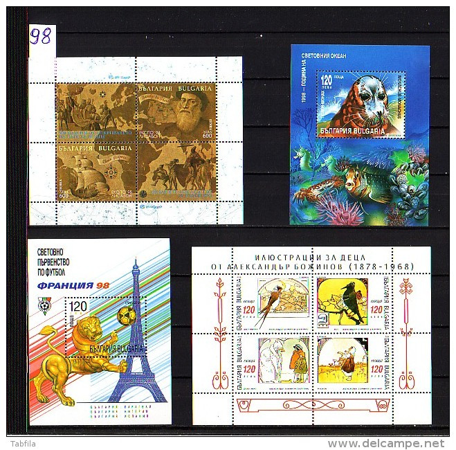 BULGARIA - 1998 - Comp.** Yv.  3754/3801 + Bl  190 - 189/91 MNH - Collections (sans Albums)