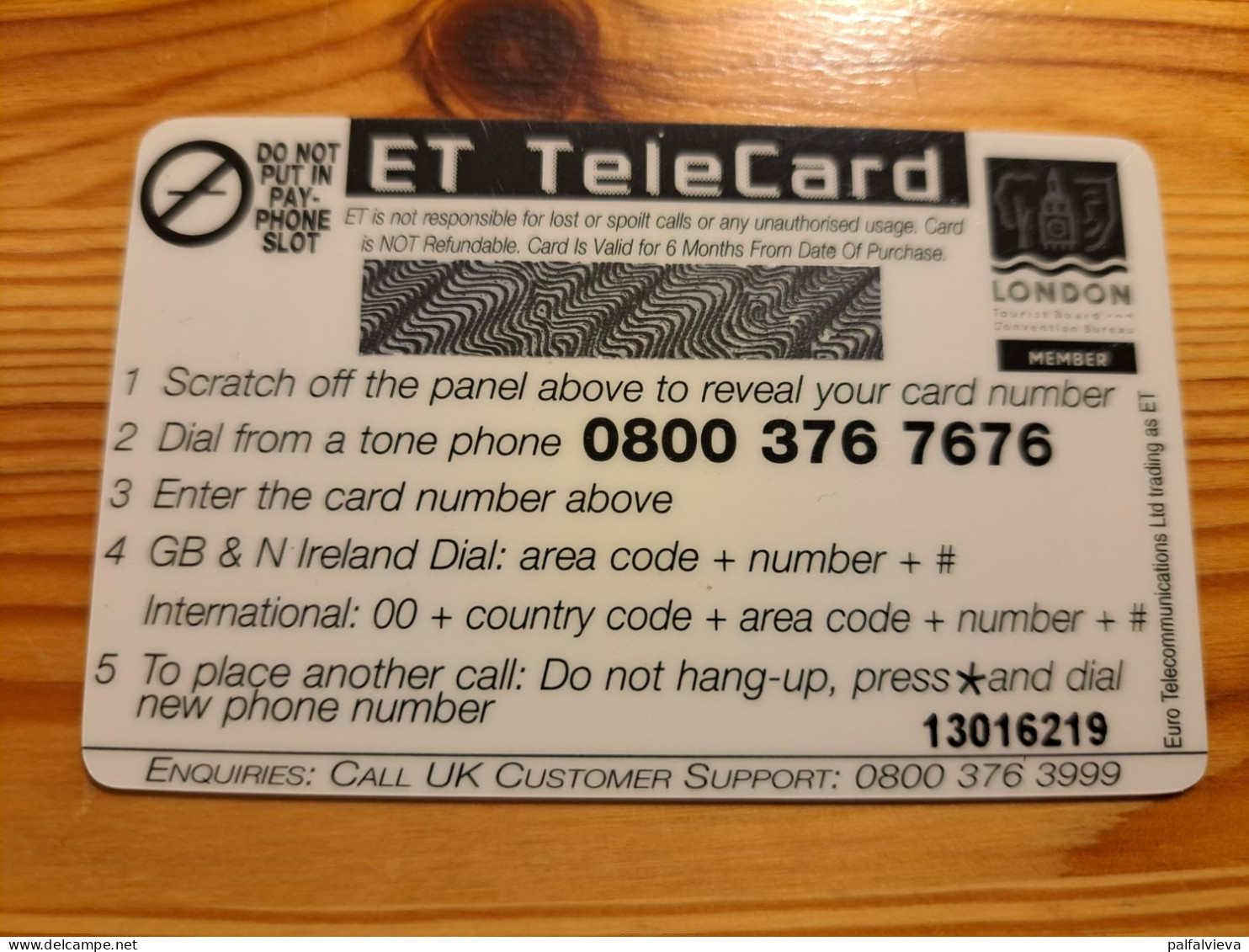 Prepaid Phonecard United Kingdom, ET Telecard - London, Big Ben - [ 8] Ediciones De Empresas