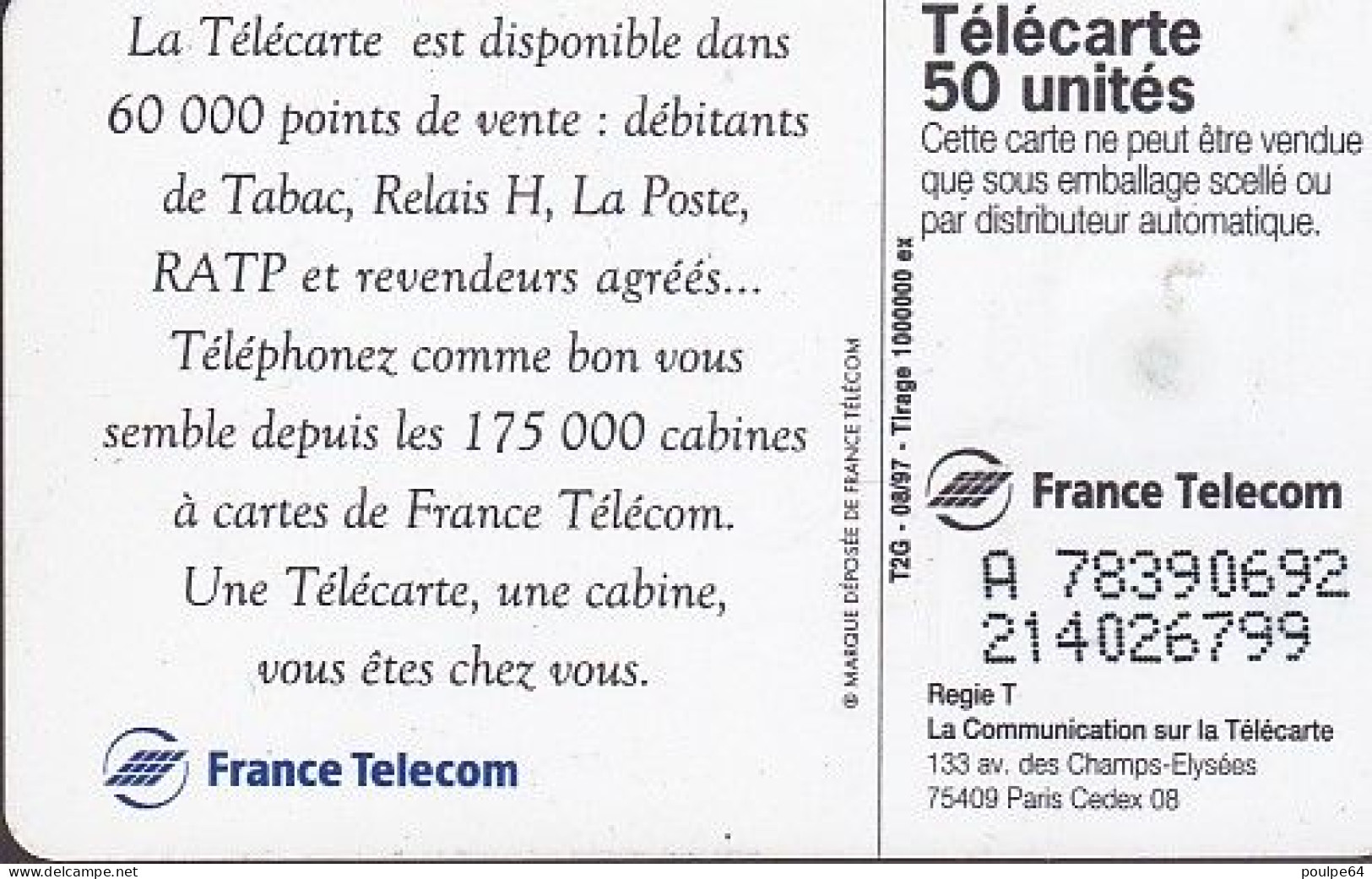 F777  08/1997 - LE REQUIN 97 - 50 SO3 - (verso N° Impacts Droits Deux Lignes - 2ème Ligne Vers La Gauche Sous Le A) - 1997