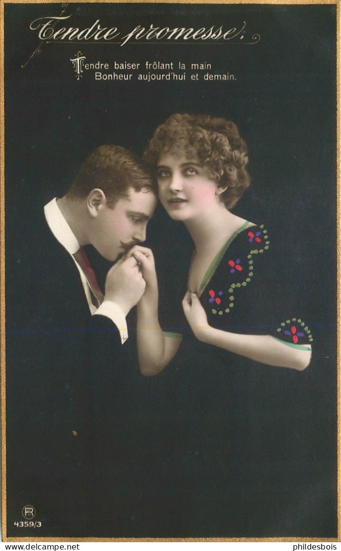 TENDRE PROMESSE   Serie De 6 Cartes Postale ( Complet ) - Couples