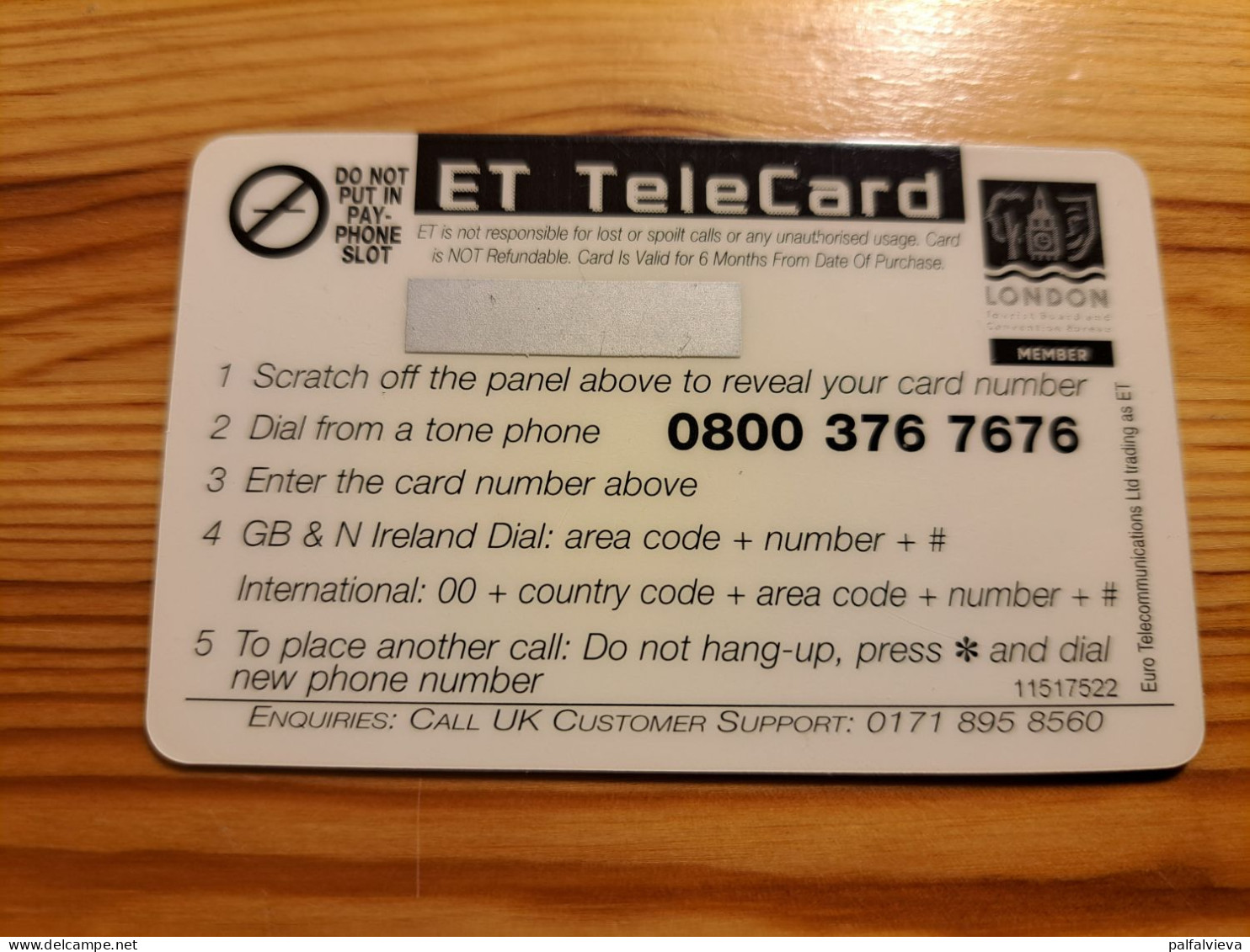 Prepaid Phonecard United Kingdom, ET Telecard - London, The Tower - [ 8] Firmeneigene Ausgaben