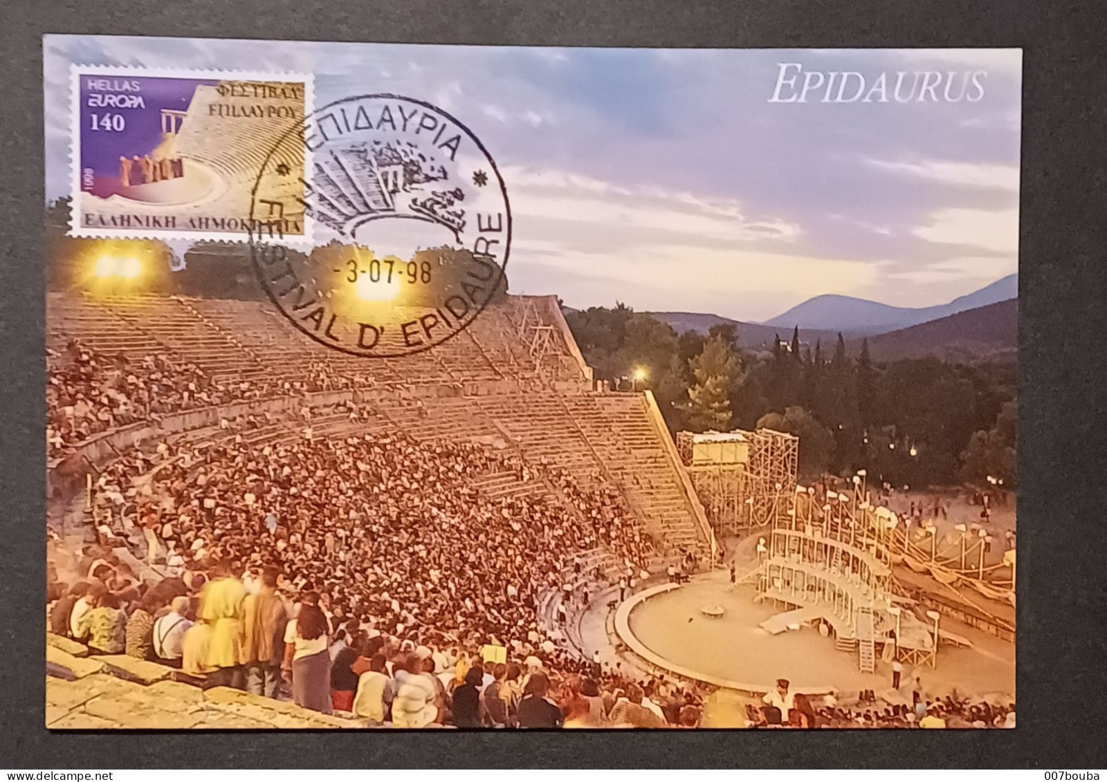 GRÈGE GREECE EUROPA CEPT 1998  / CARTE MAXIMUM - 1998