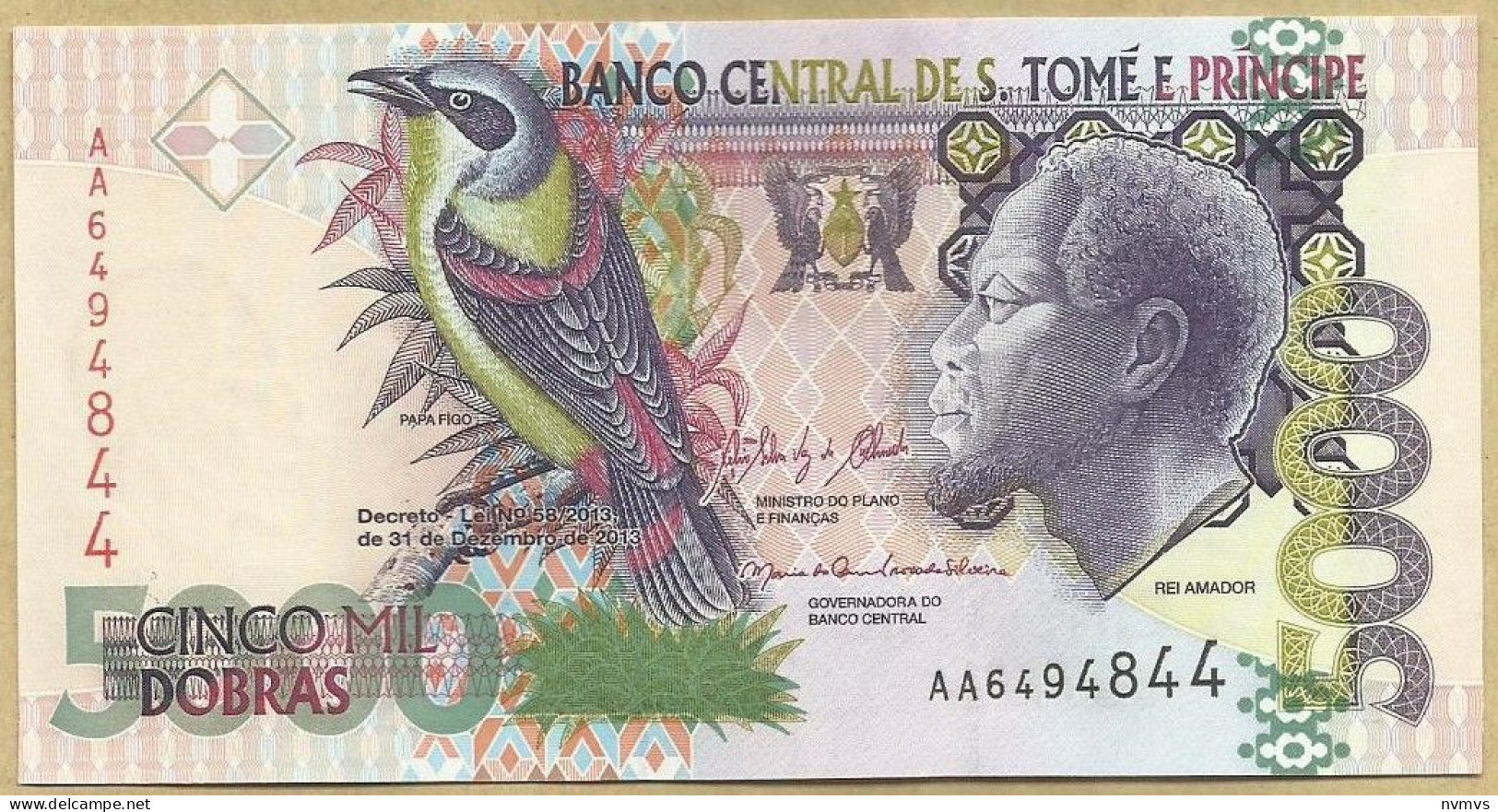 S. Tome Principe - 5000 Dobras 2013 - Sao Tomé Et Principe