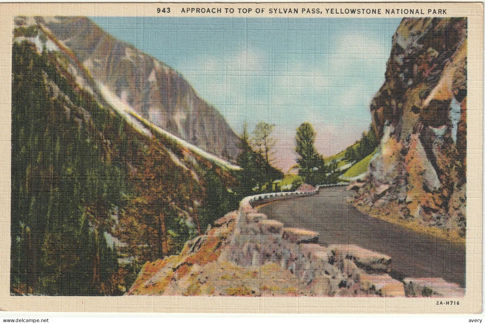 Approach To Top Of Sylvan Pass, Yellowstone National Park, Wyoming - Yellowstone