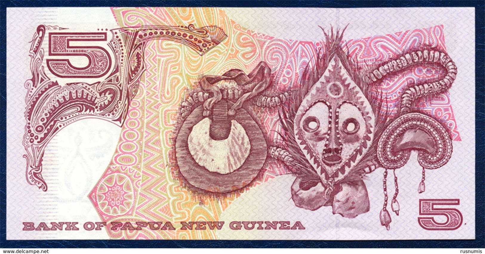 PAPUA NEW GUINEA 5 KINA P-13d SIGNATURES: Kamit + Tarata 1992 - 2000 UNC - Papua Nuova Guinea