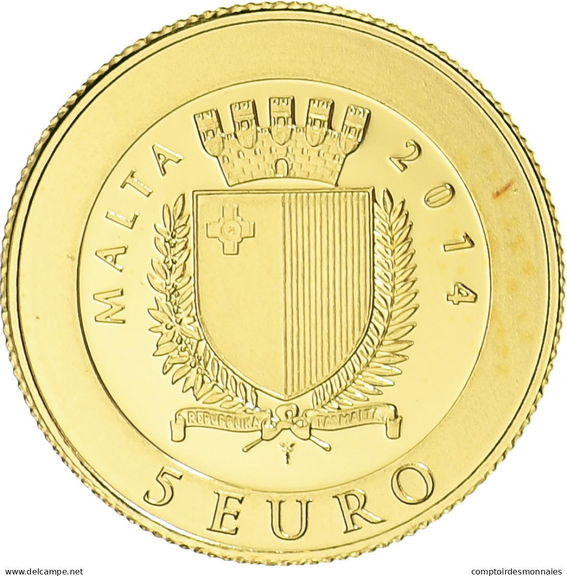 Malte, 5 Euro, Hos Hiem F. PHS. De Lileada, 2014, FDC, Or - Malta
