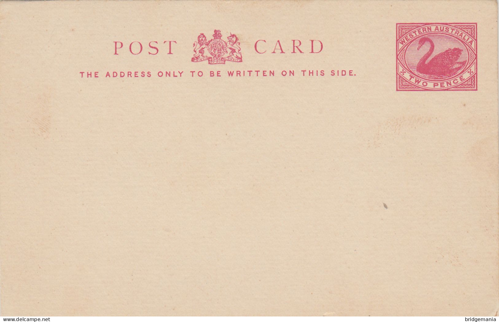 PS159 - OLD NEW POSTAL STATIONERY WESTERN AUSTRALIA 2 PENCE - Nuevos