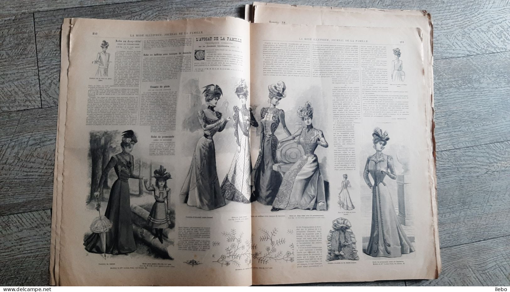 8 revues la mode illustrée journal de la famille 1899   broderie gravures