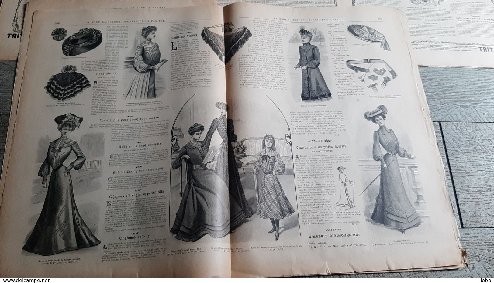 5 Revues La Mode Illustrée Journal De La Famille 1902   Broderie Gravures - Fashion