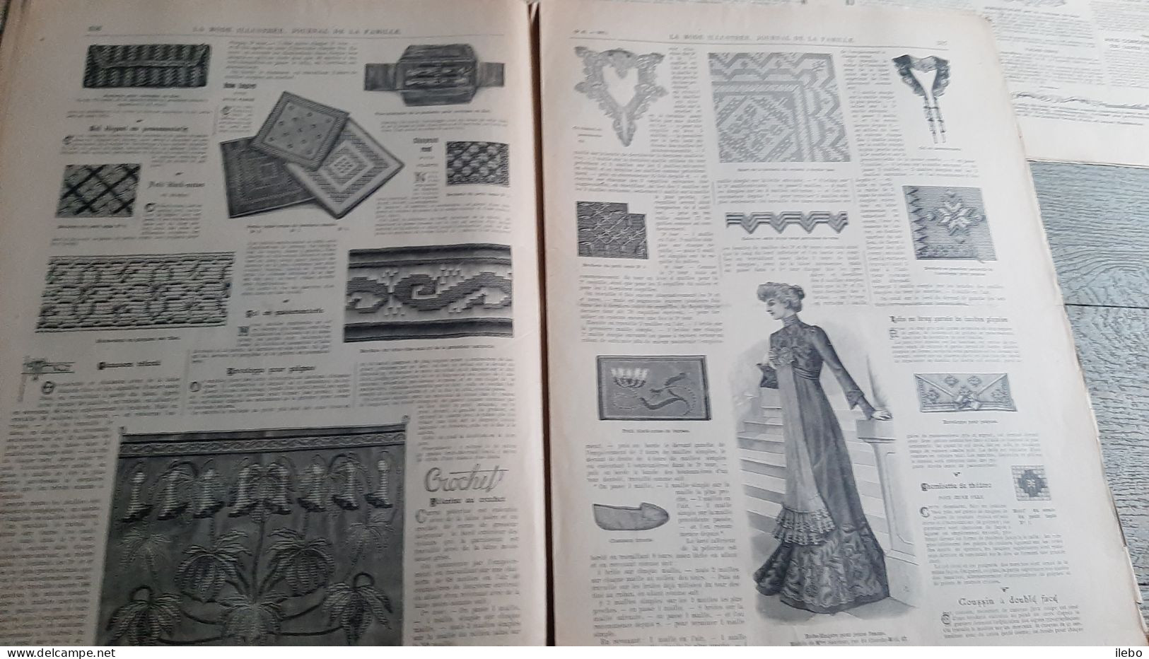 5 Revues La Mode Illustrée Journal De La Famille 1902   Broderie Gravures - Fashion