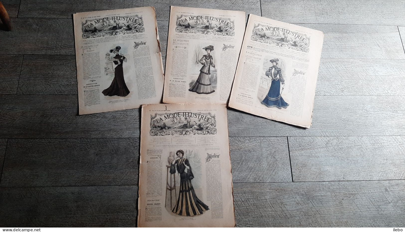 4 Revues La Mode Illustrée Journal De La Famille 1902   Broderie Gravures - Fashion