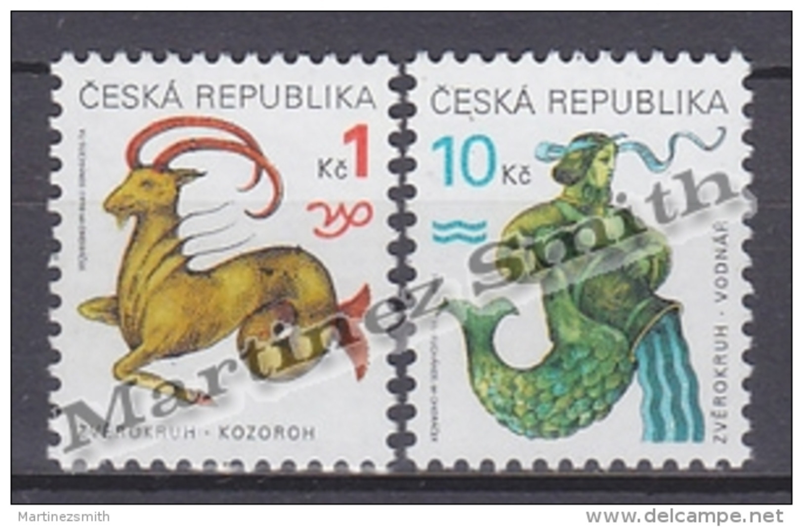 Czech Republic - Tcheque 1998 Yvert 192-93 Definitive, Zodiac Signs - MNH - Nuovi