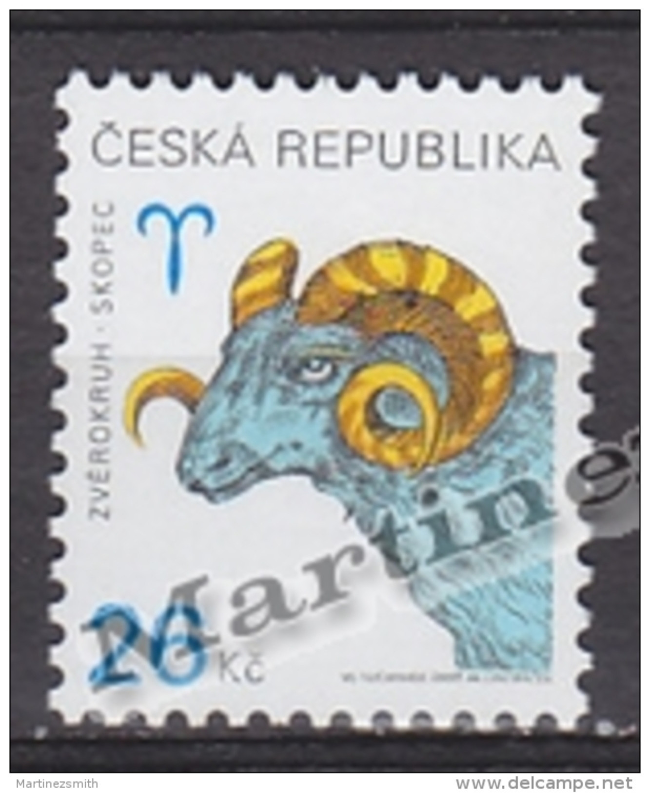 Czech Republic - Tcheque 2003 Yvert 324, Definitive, Zodiac Signs - Aries - MNH - Unused Stamps
