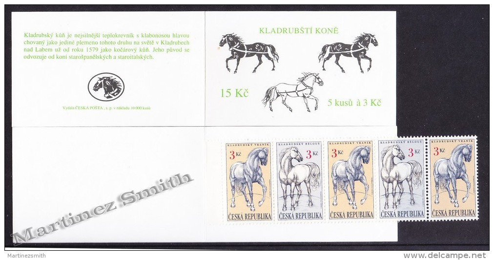 Czech Republic - Tcheque 1996 Yvert C120 Fauna, Kladruby Horse - Booklet -  MNH - Ungebraucht