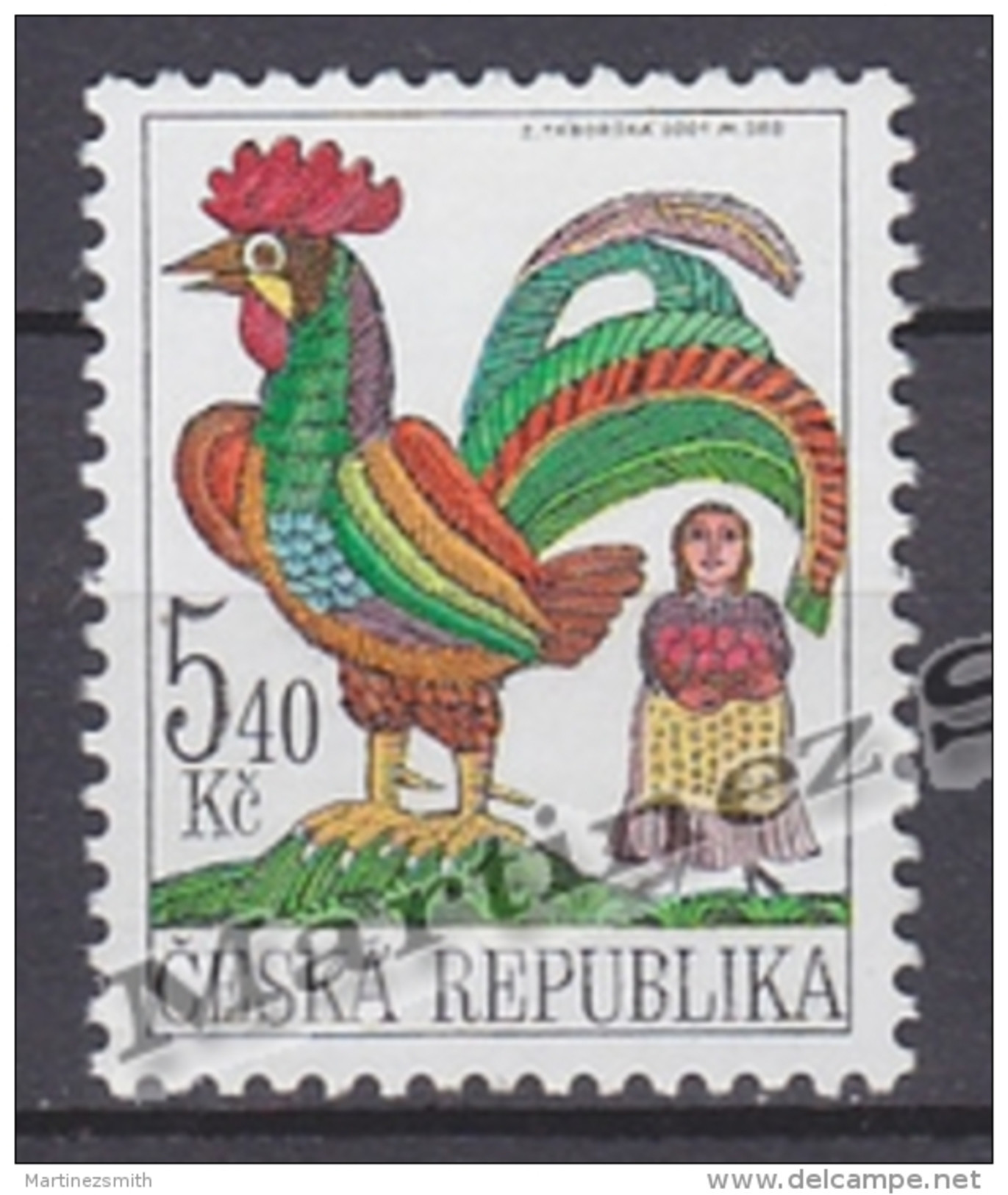 Czech Republic - Tcheque 2001 Yvert 270 - Easter,  Rooster & Girl - MNH - Nuevos