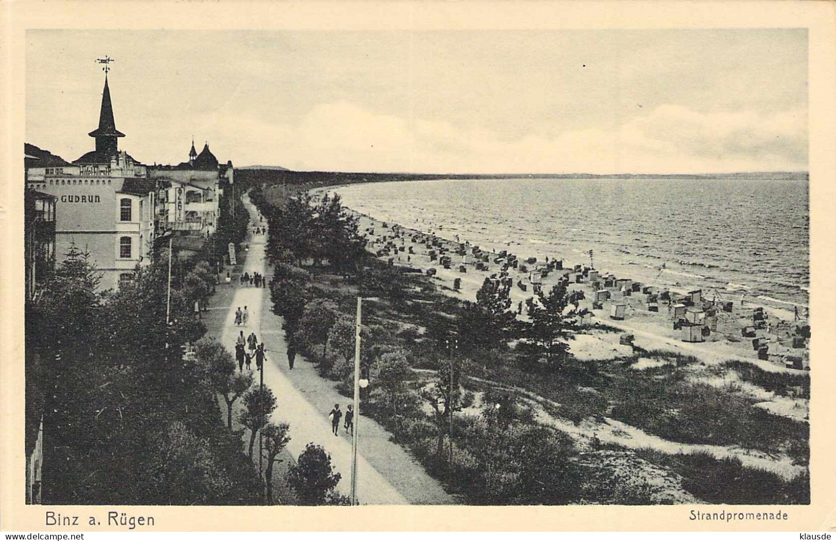 Binz A.Rügen - Strandpromenade Gel.1927 - Göhren