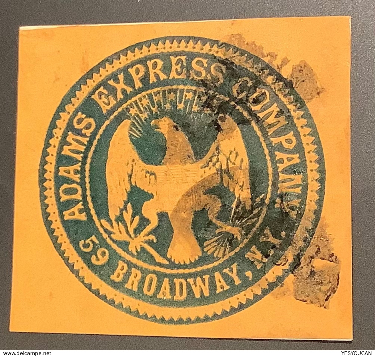 ADAMS EXPRESS COMPANY, NEW YORK Rare Used US Local Post Stationery Frank  (USA U.S Poste Locale - Locals & Carriers