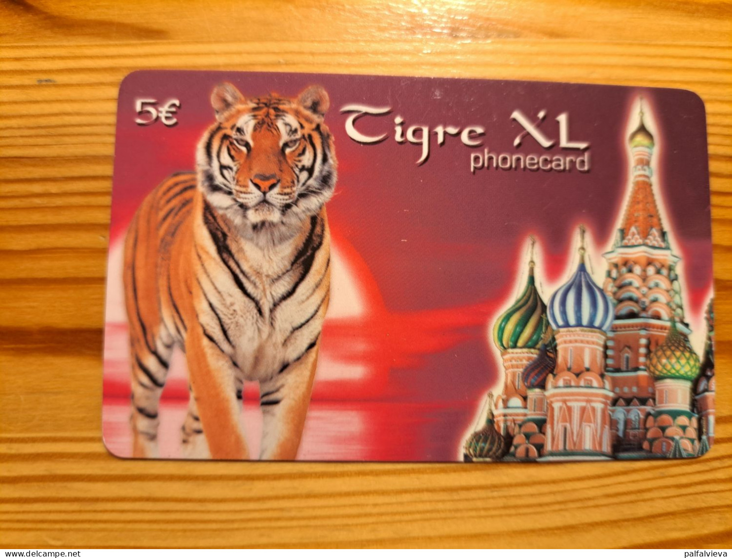 Prepaid Phonecard Spain, Tigre XL - Tiger, Russia, Moscow - Andere & Zonder Classificatie