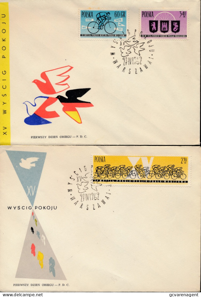 2 COVERS  EUROPEJSKIE IGRZYSKA KOLARSKIE 1962   2 SCANS - Covers & Documents