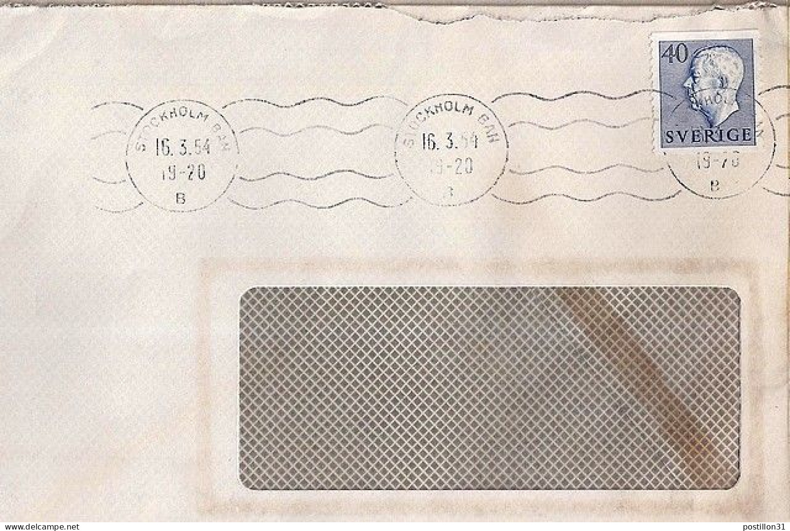 SUEDE N° 363 S/L. DU 16.3.54 POUR LA FRANCE - Covers & Documents