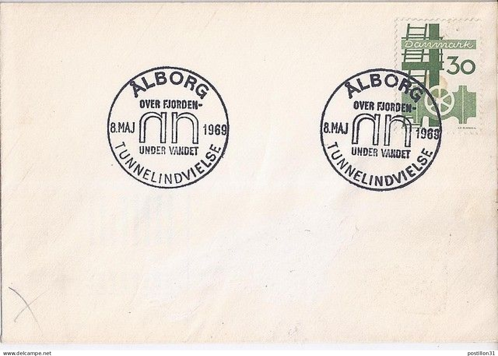 DANEMARK N° 481 S/L. DE ALBORG / 8.5.69  - Lettres & Documents