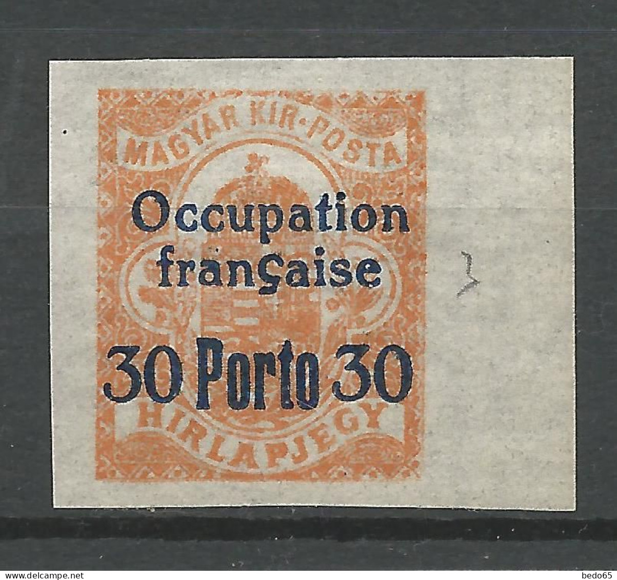 HONGRIE ( ARAD ) TAXE N° 3 NEUF** LUXE SANS CHARNIERE / Hingeless / MNH - Autres & Non Classés