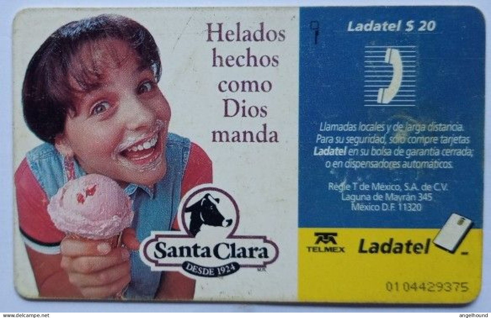 Mexico Ladatel $20 Chip Card - Nadie Viene De Tan Lejos - Santa Clara - Mexique