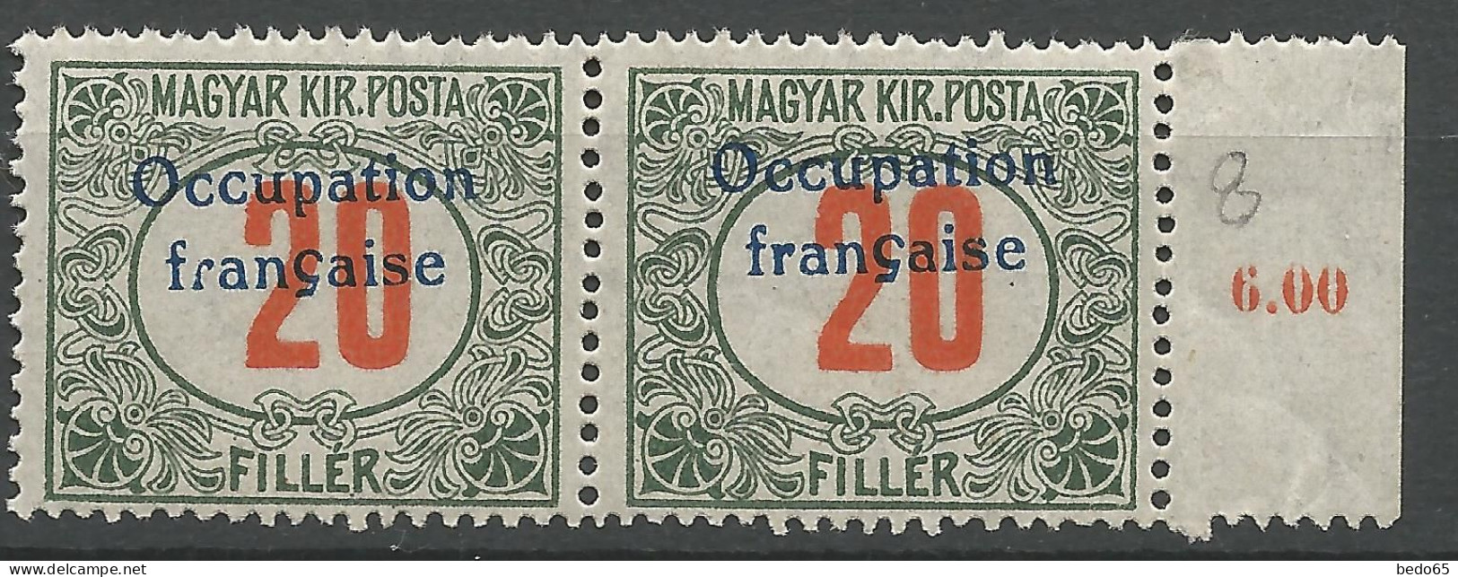 HONGRIE ( ARAD ) TAXE N° 10 Variétée R Encoché à Française Tenant à Normal  NEUF** LUXE SANS CHARNIERE / Hingeless / MNH - Other & Unclassified