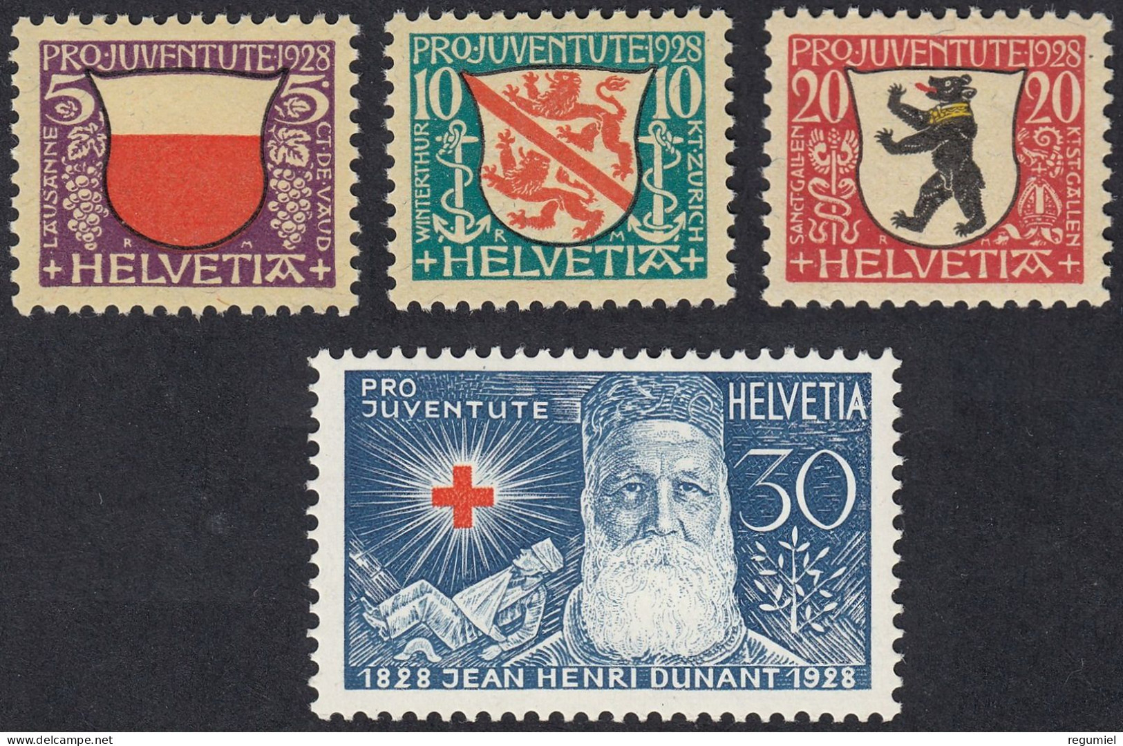 Suiza 0231/234 * Charnela. 1928 - Nuevos