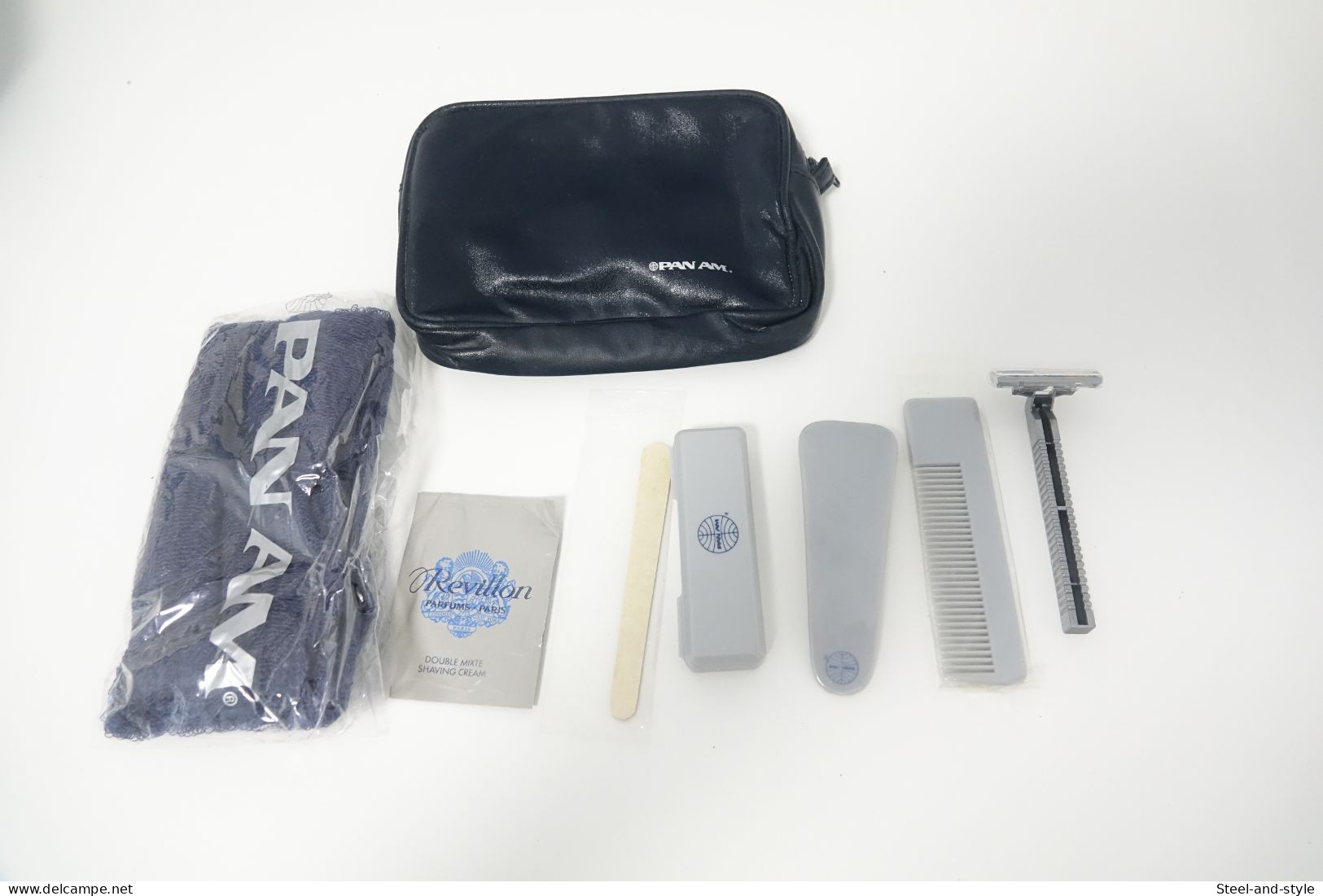 Vintage: PAN AM : TOILET BAG SPONGE BAG TOILETRIES - PANAM - Airlines Aviation - Original  - OK Condition - 1980-90's - Regalos