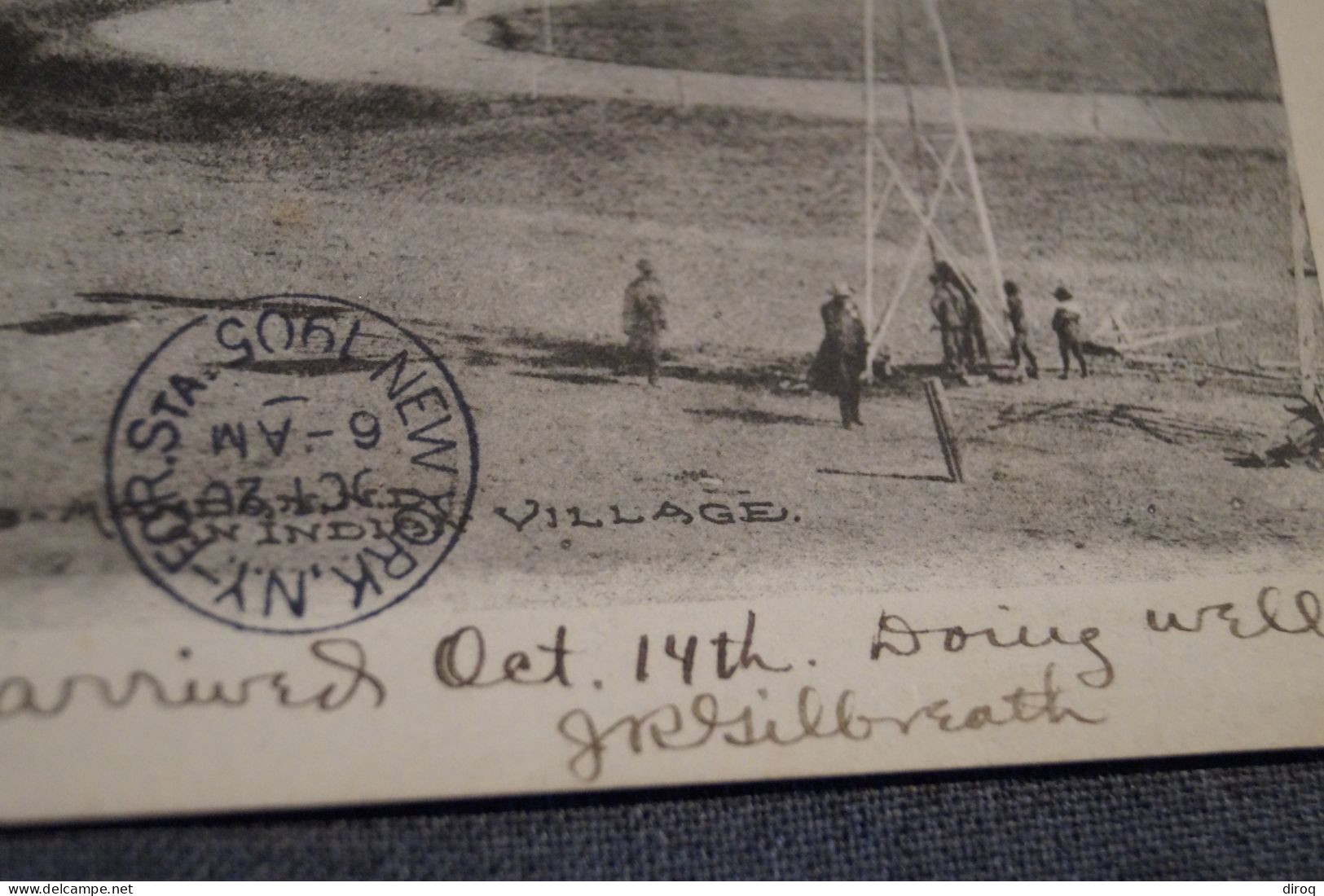 USA,les Pionniers,village Indien,1905,belle Carte Postale Ancienne,très Bel état De Collection - Other & Unclassified