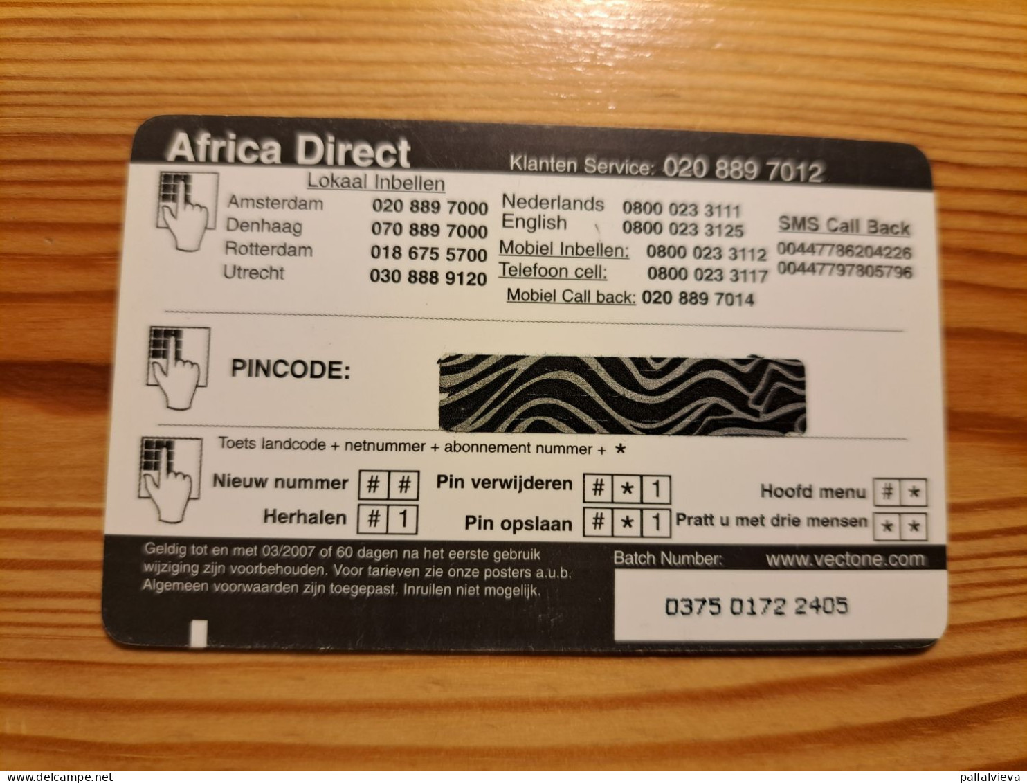 Prepaid Phonecard Netherlands, Africa Direct - Leopard - [3] Tarjetas Móvil, Prepagadas Y Recargos