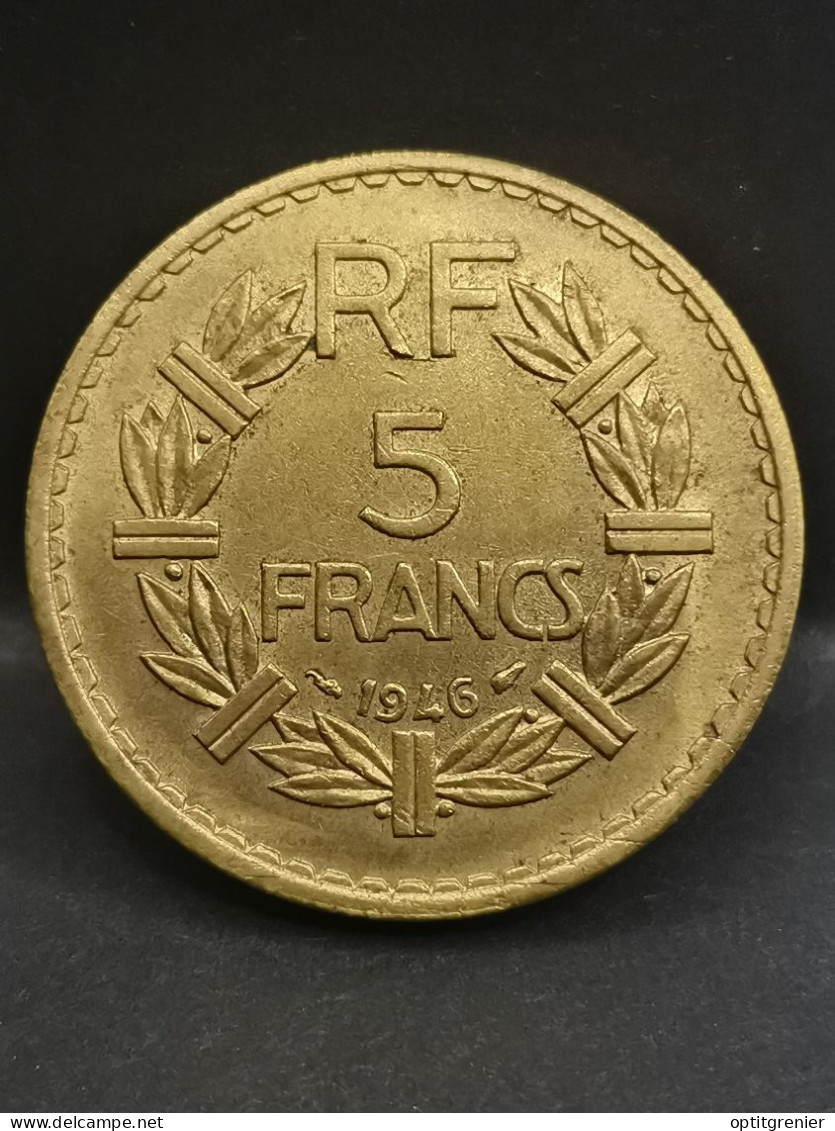 5 FRANCS 1946 LAVRILLIER BRONZE ALUMINIUM FRANCE - 5 Francs