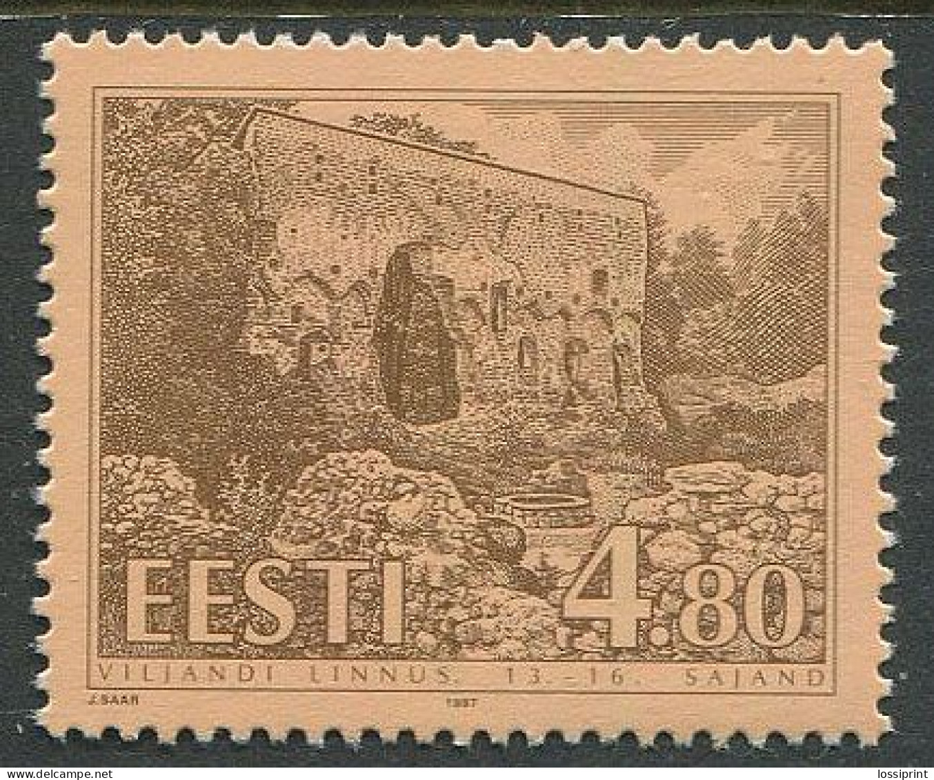 Estonia:Unused Stamp Viljandi Castle, 1997, MNH - Estonie