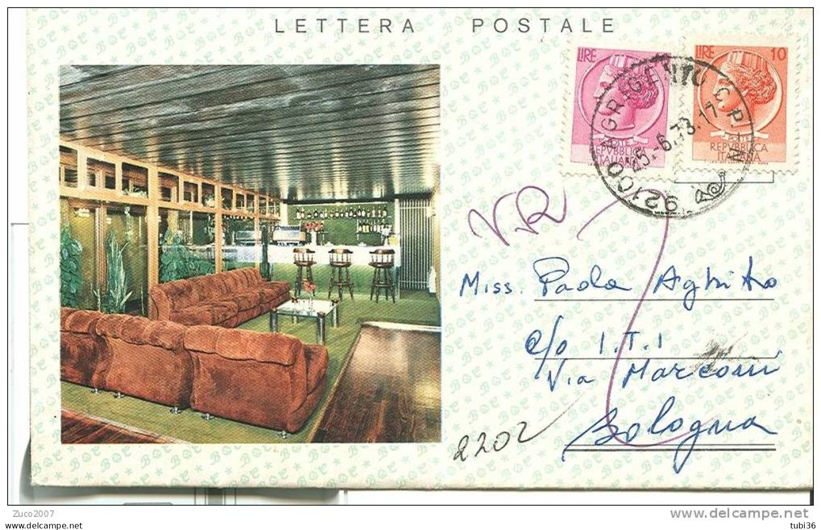 LETTERA POSTALE - STAMPA PRIVATA - VIAGGIATA 1973 - CON BELLISSIME FOTOGRAFIE. - Hôtellerie - Horeca