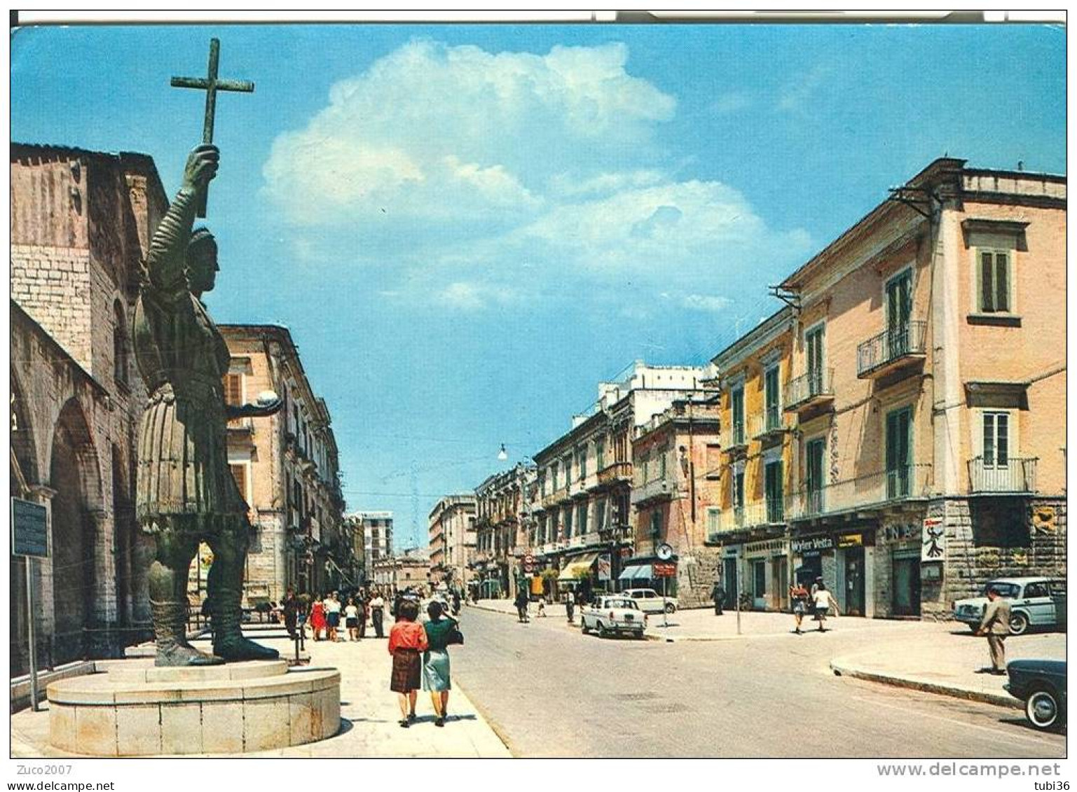 BARLETTA - ERACLIO - CORSO VITTORIO EMANUELE - COLORI VIAGGIATA 1966 - ANIMATA E VETTUTRE DìEPOCA. - Barletta