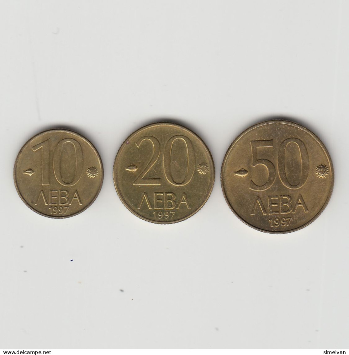 Bulgaria 10, 20, 50 Levа 1997 Coins Europe Currency Set Lot Bulgarie Bulgarien #5410 - Bulgarie