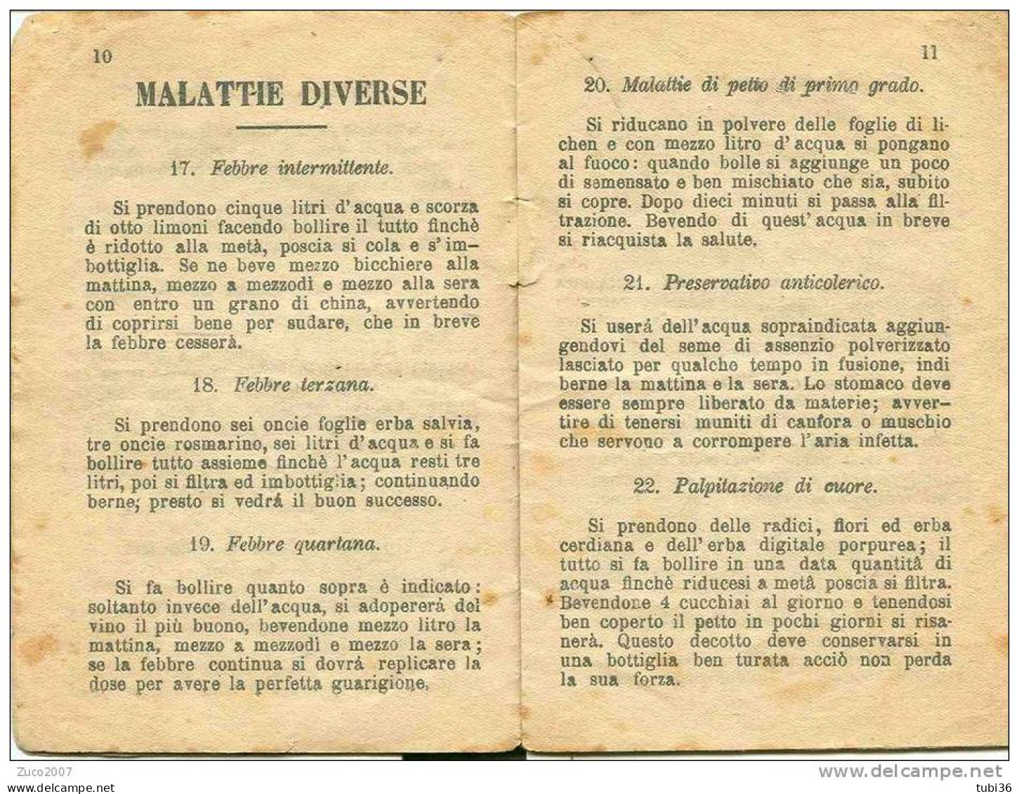 "IL MEDICO PER TUTTI" RICETTARIO MODERNO DEL PROF. F.CONTI - 1910 - Geneeskunde, Biologie, Chemie