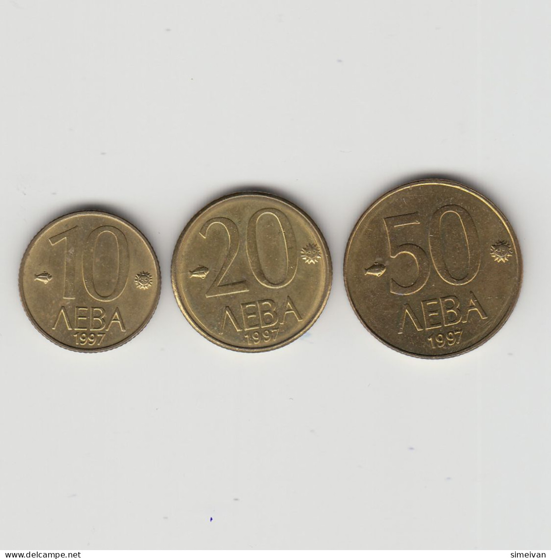 Bulgaria 10, 20, 50 Levа 1997 Coins Europe Currency Set Lot Bulgarie Bulgarien #5411 - Bulgaria